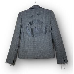 Libertine by Johnson Hartig and Cindy Greene Women Blazer Jacket Sz L Gray